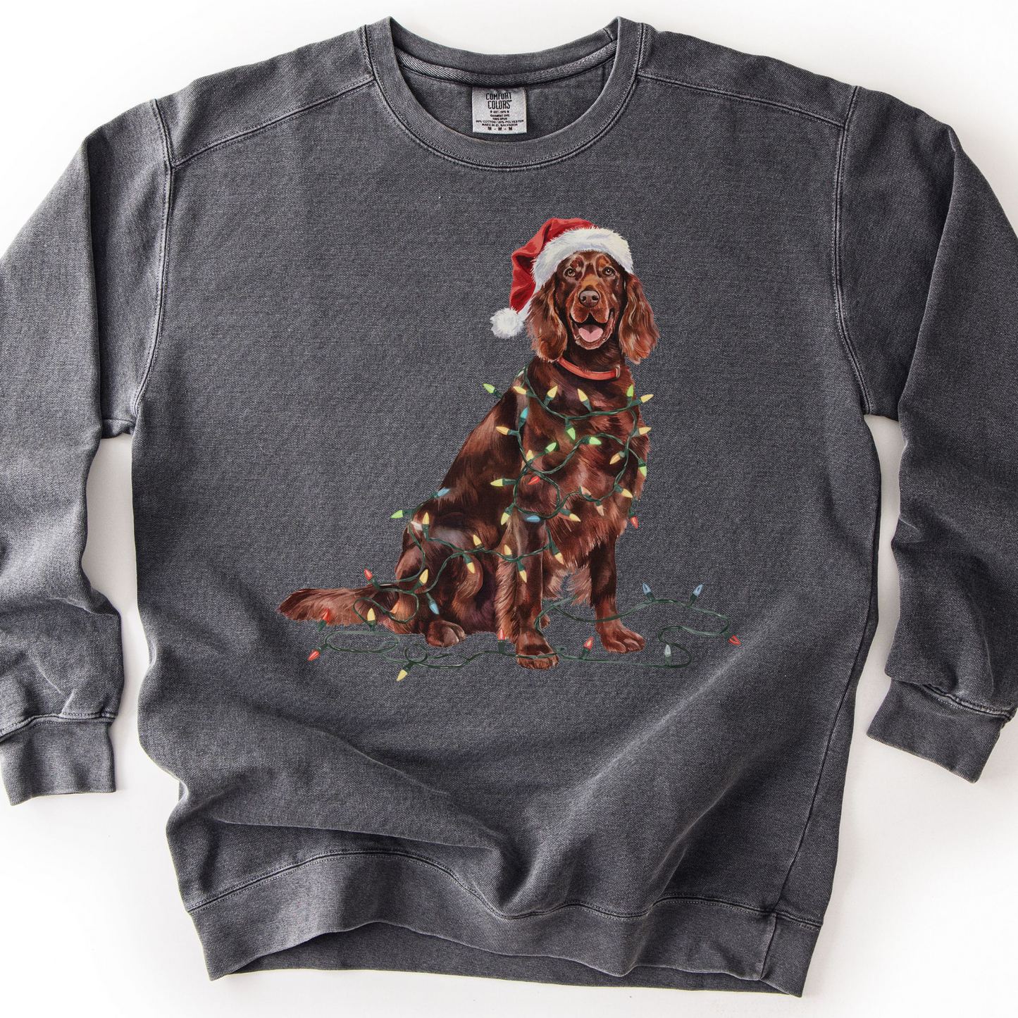 Irish Setter Christmas Lights Sweatshirt