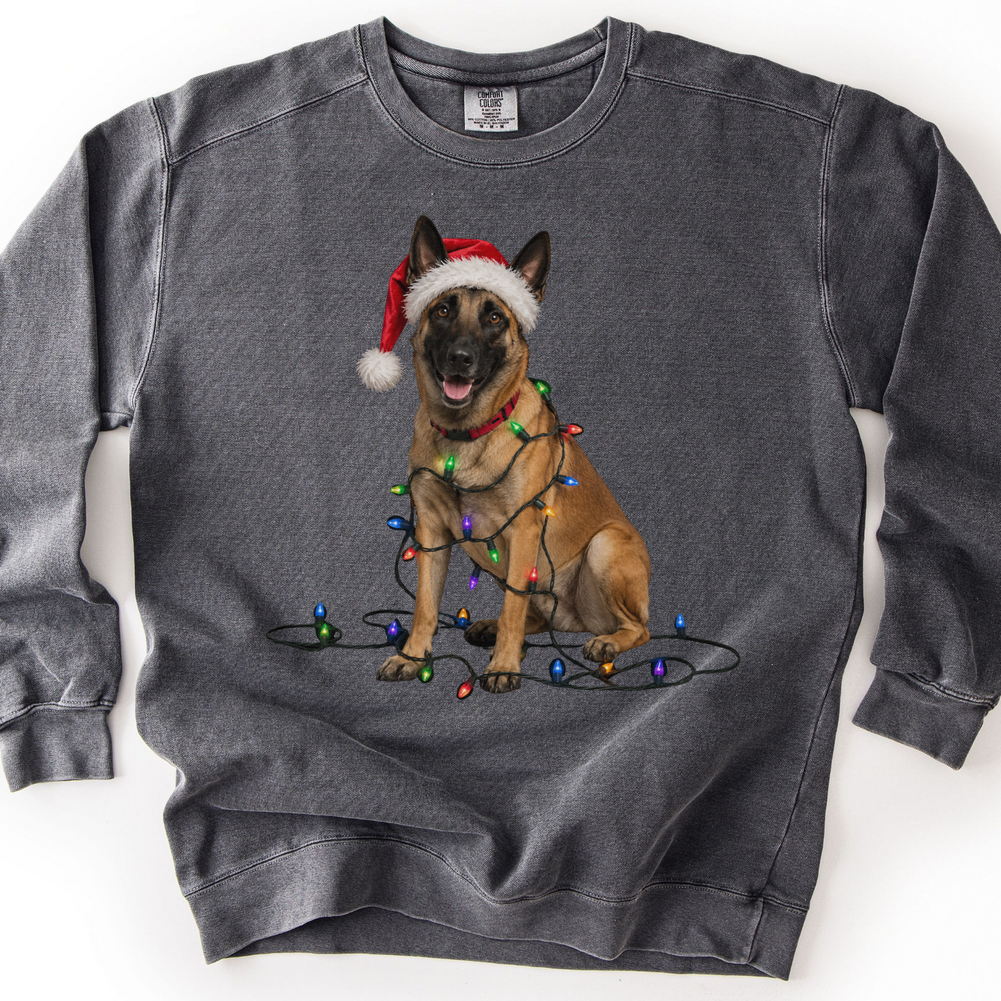 Belgian Malinois Christmas Lights Sweatshirt
