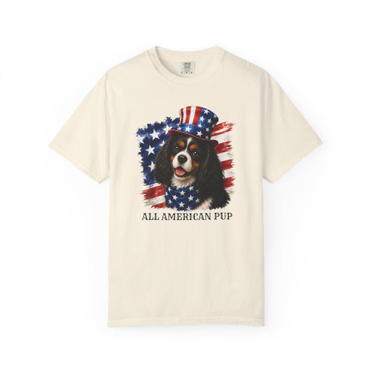 Patriotic Tricolor Cavalier All American Pup Shirt