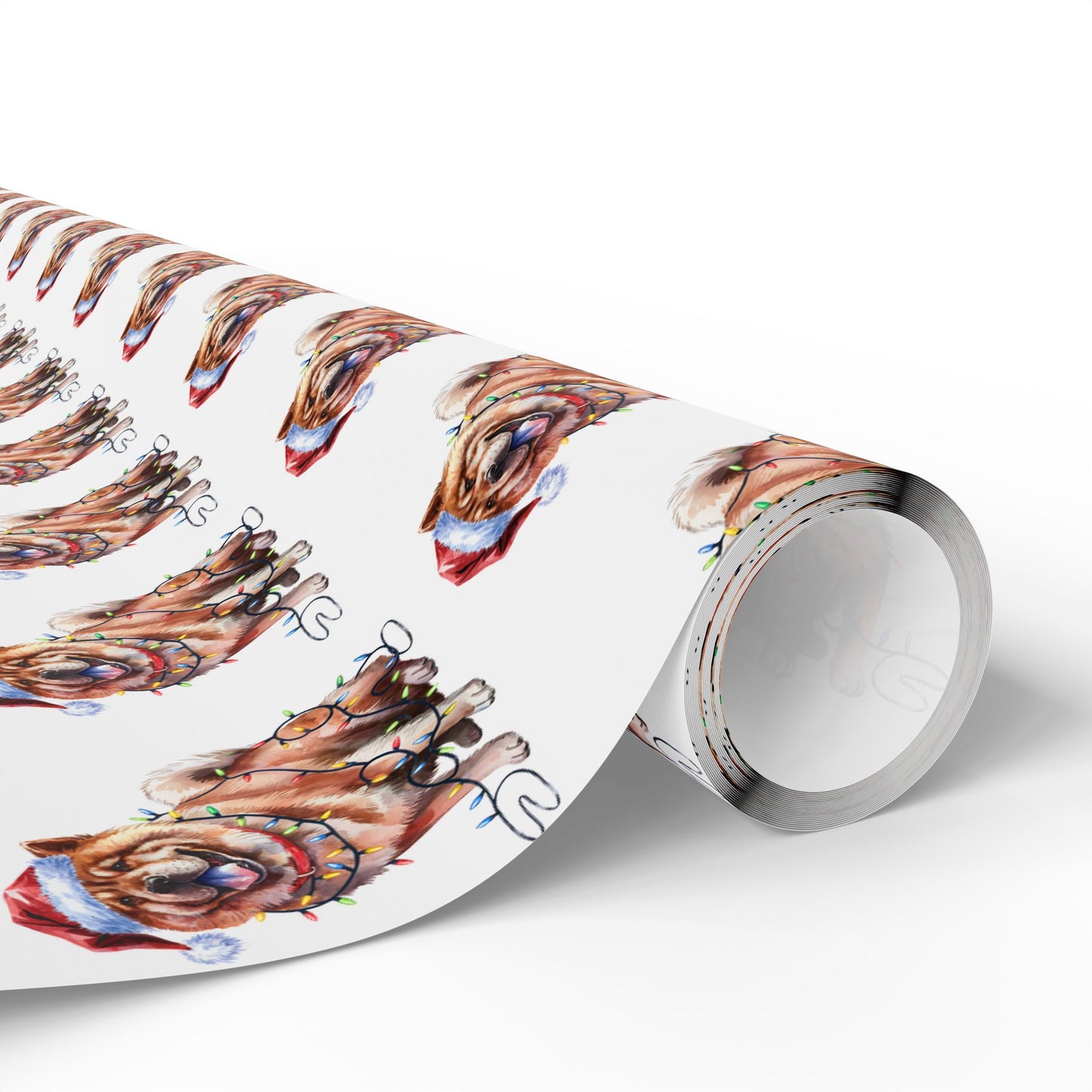 Chow Chow Christmas Lights Wrapping Paper