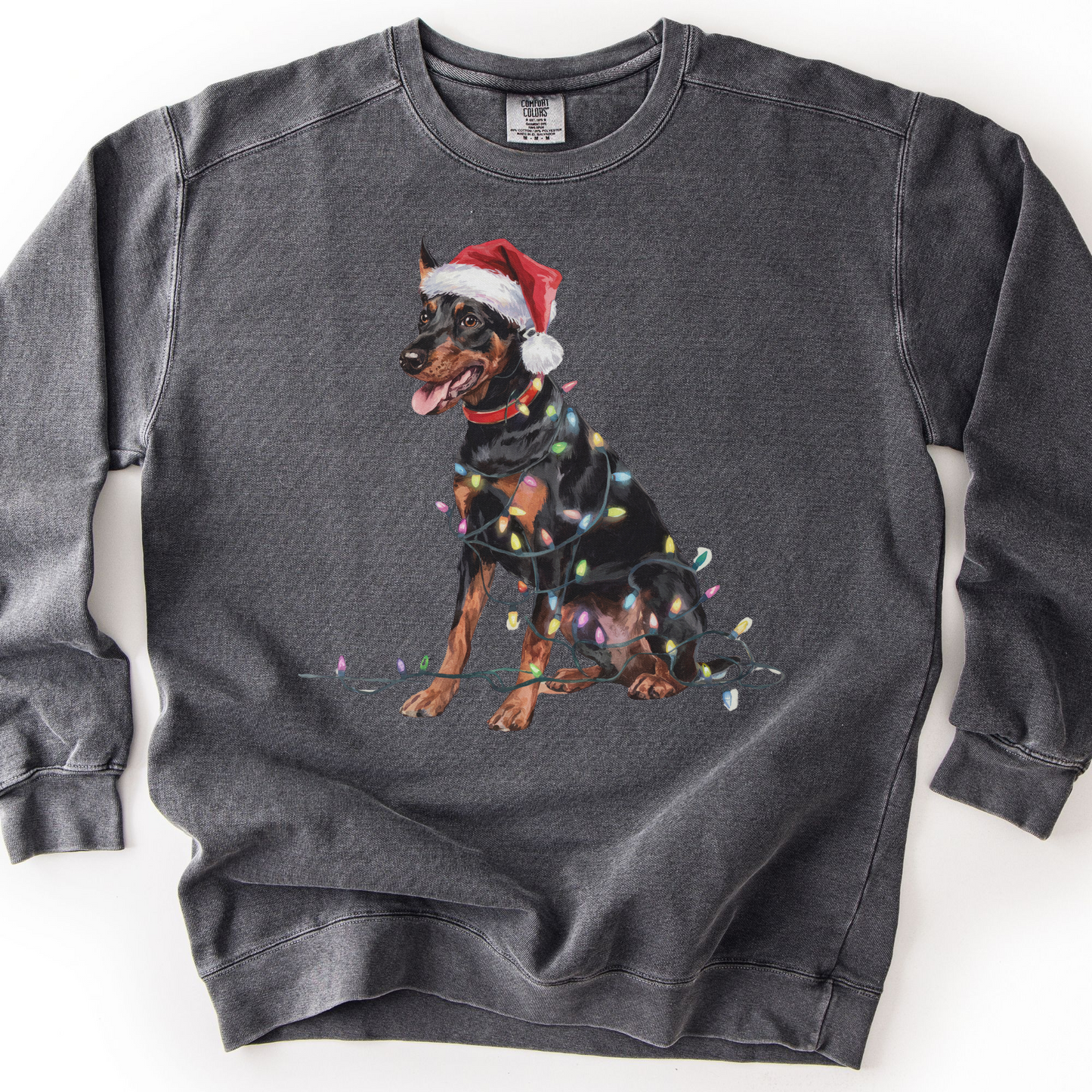 German Pinscher Christmas Lights Sweatshirt