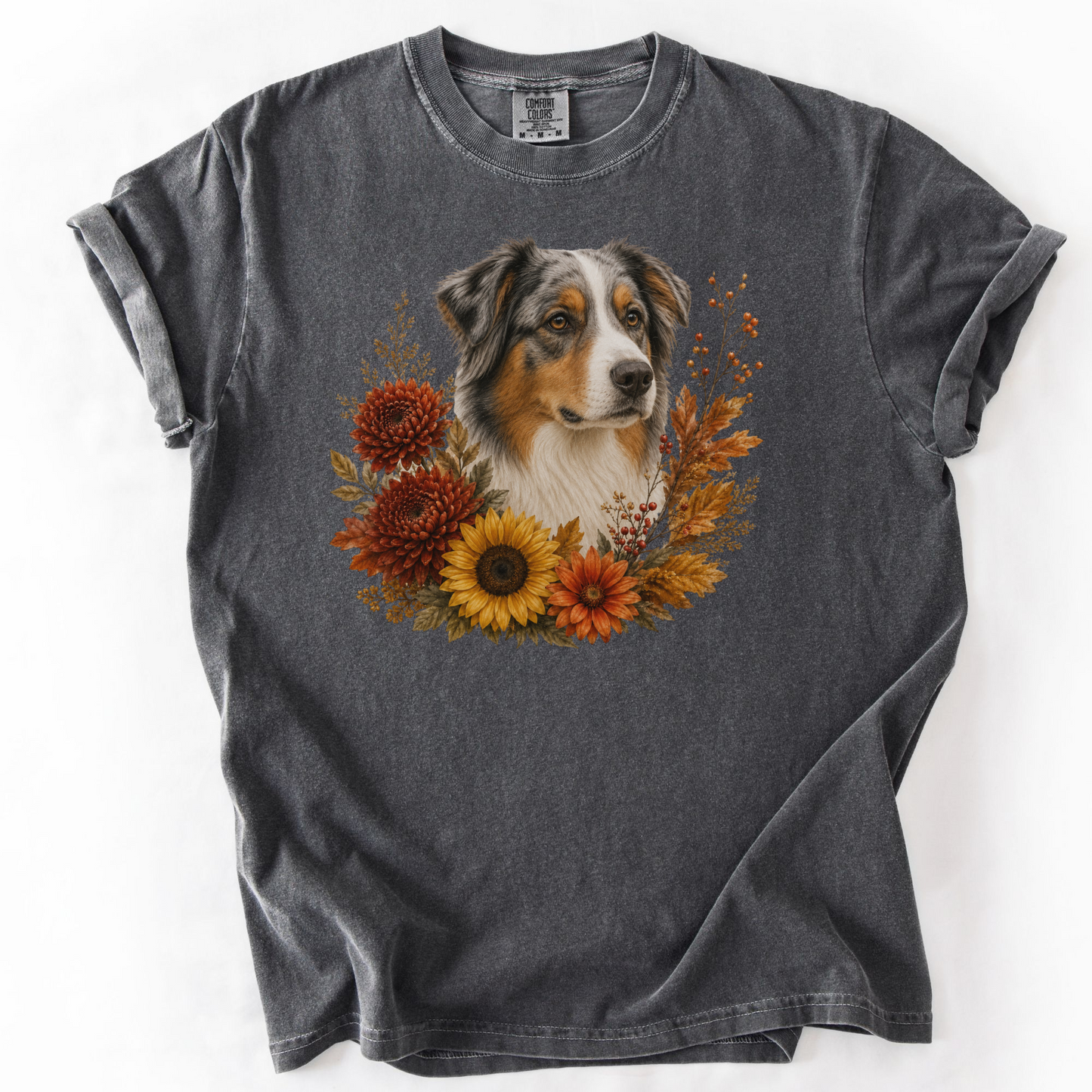 Australian Shepherd Autumn Floral Shirt