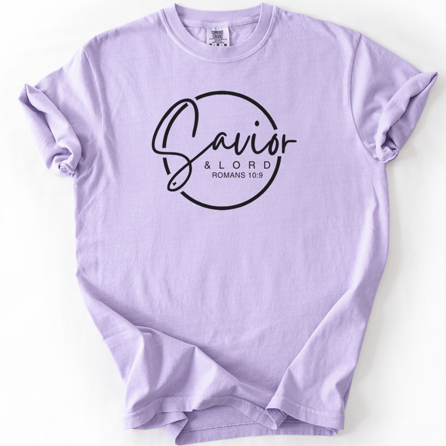 Christian Savior & Lord Shirt, Romans 10:9 Bible Verse Faith Tee