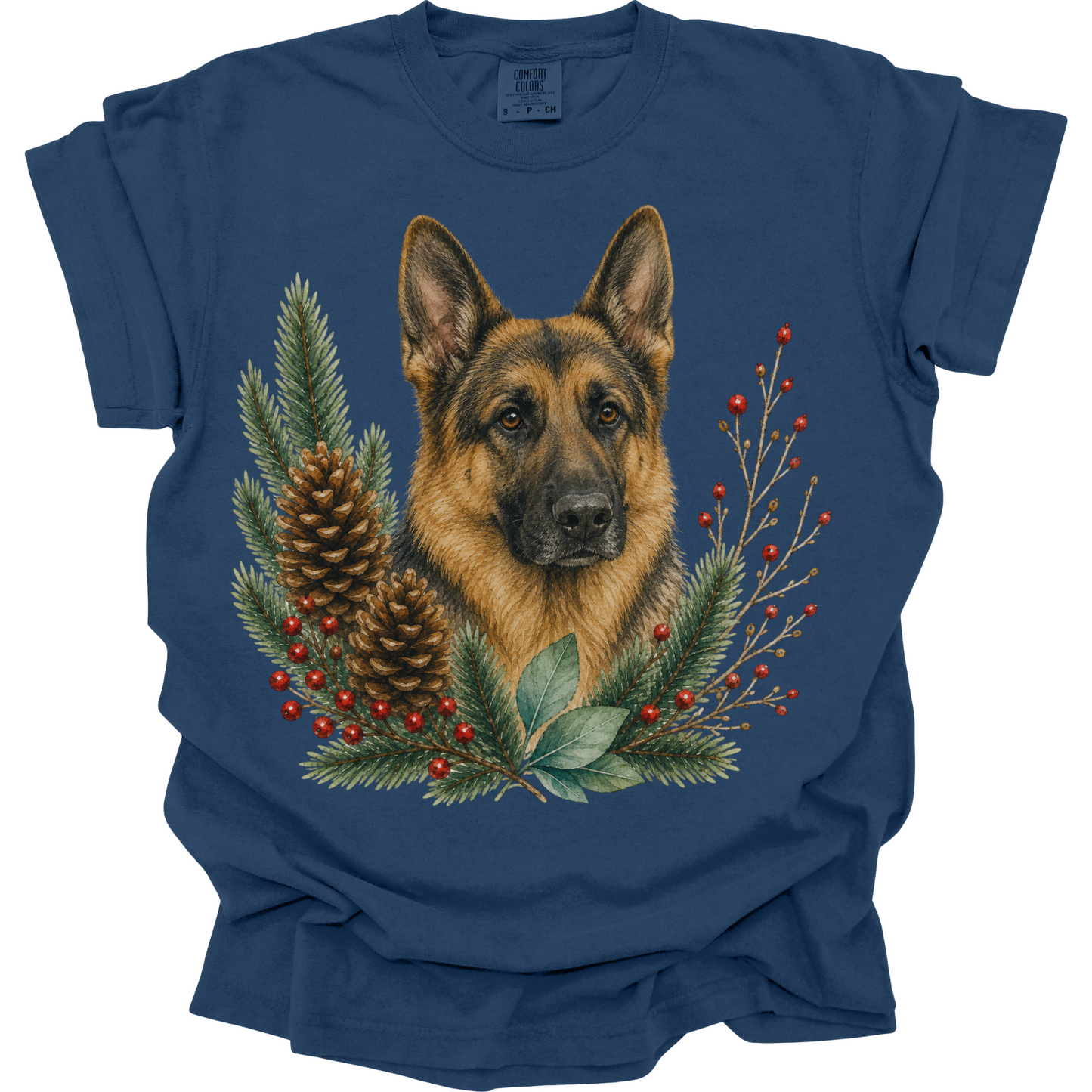 German Shepherd Christmas Shirt, German Shepherd Dog Mom Tee, Holiday Dog Lover Gift