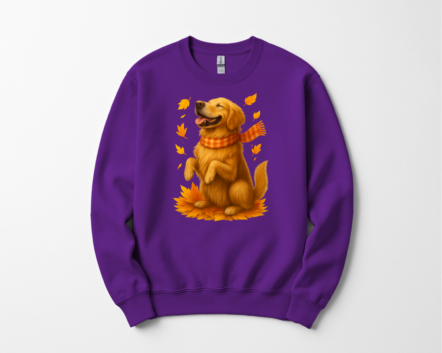 Golden Retriever Fall Shirt, Autumn Dog Sweatshirt, Pet Lover Gift, Cozy Canine Apparel, Seasonal Dog Mom Clothing