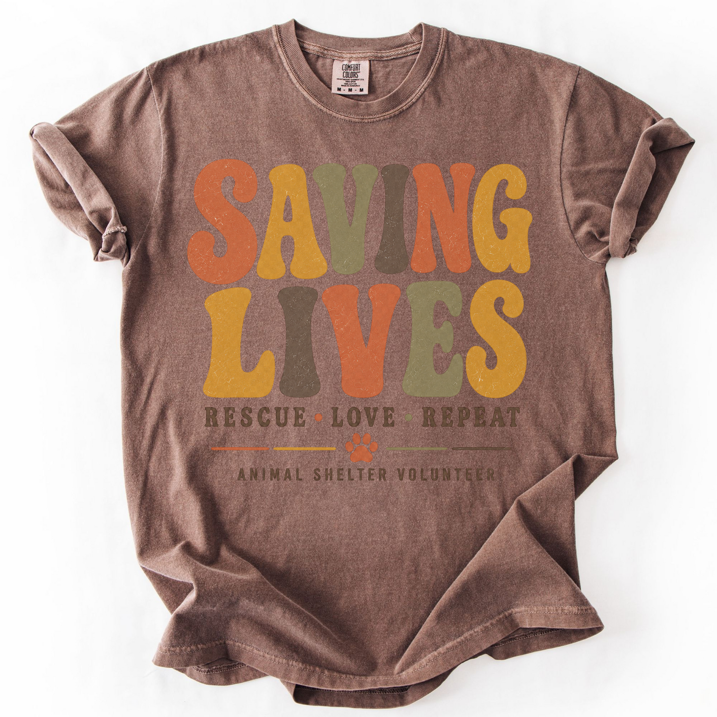 Saving Lives Animal Shelter Volunteer Shirt