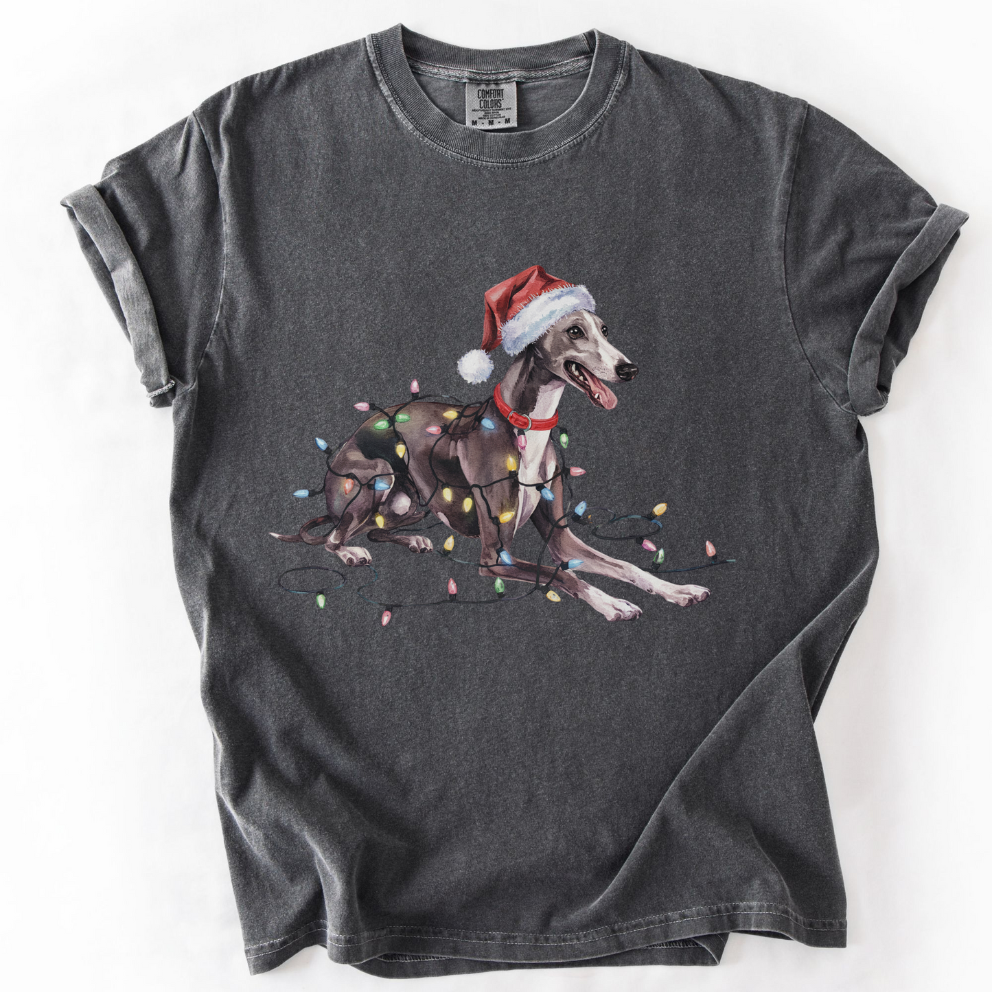 Greyhound Christmas Lights Shirt