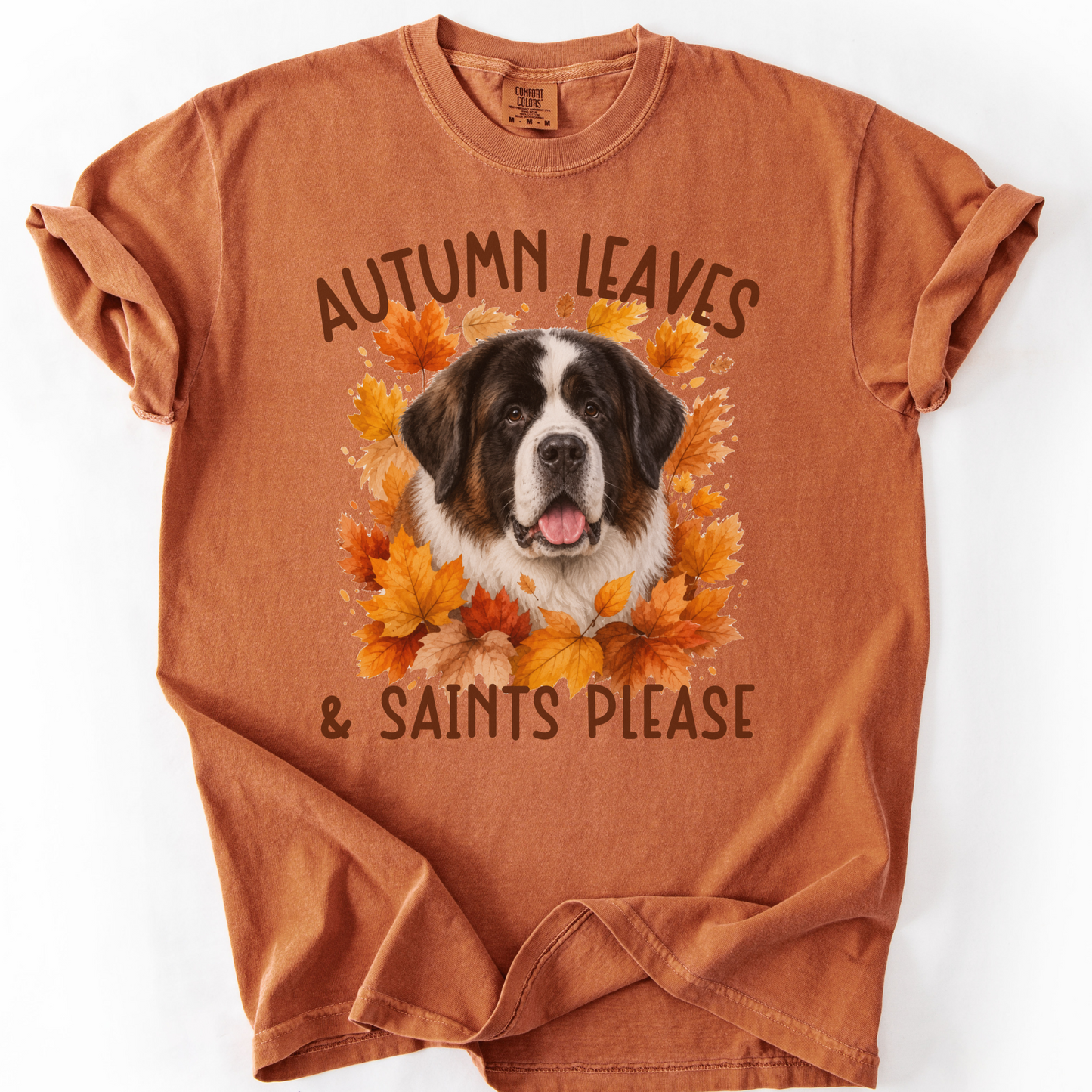 Personalized Fall Dog Shirt Custom Pet Photo Autumn Comfort Colors Tee