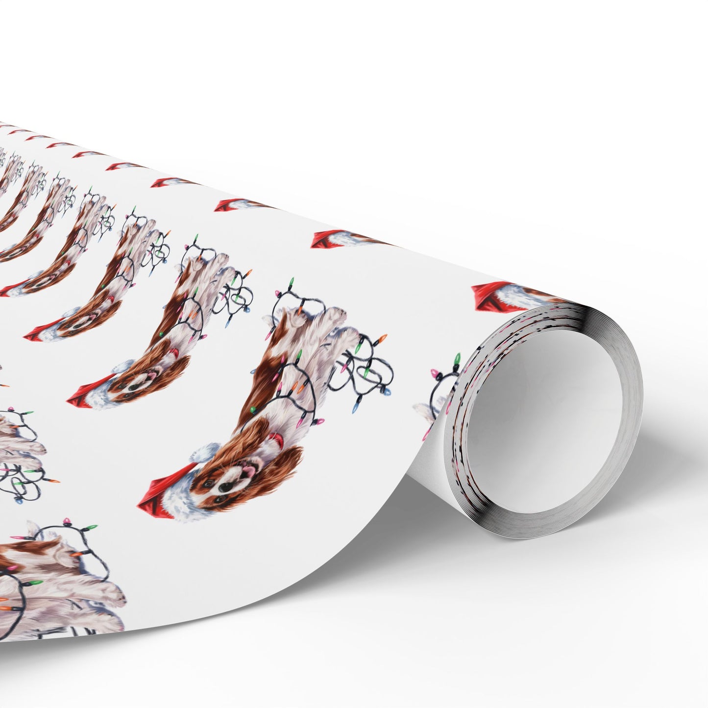 Cavalier King Charles Spaniel Holiday Lights Wrapping Paper