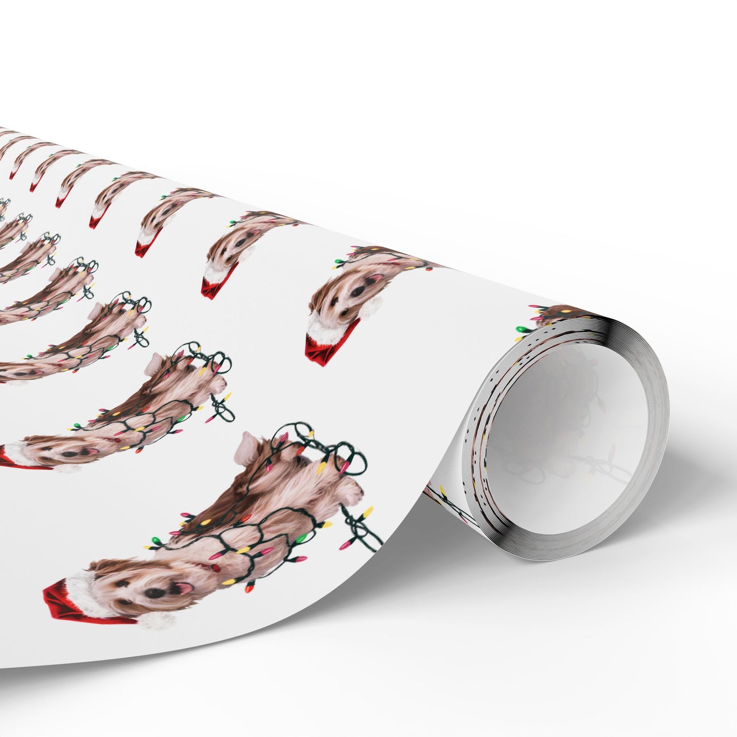 Coton de Tulear Christmas Lights Wrapping Paper