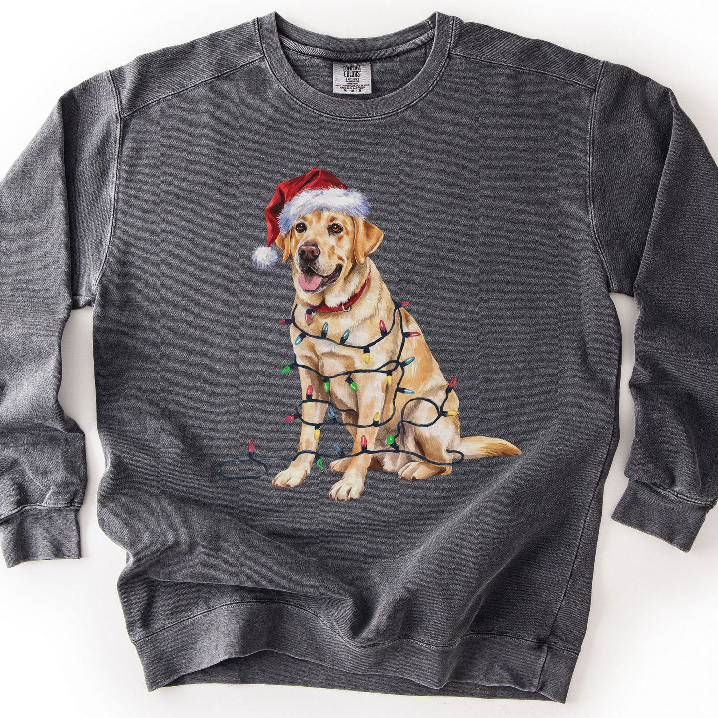 Yellow Labrador Christmas Lights Sweatshirt