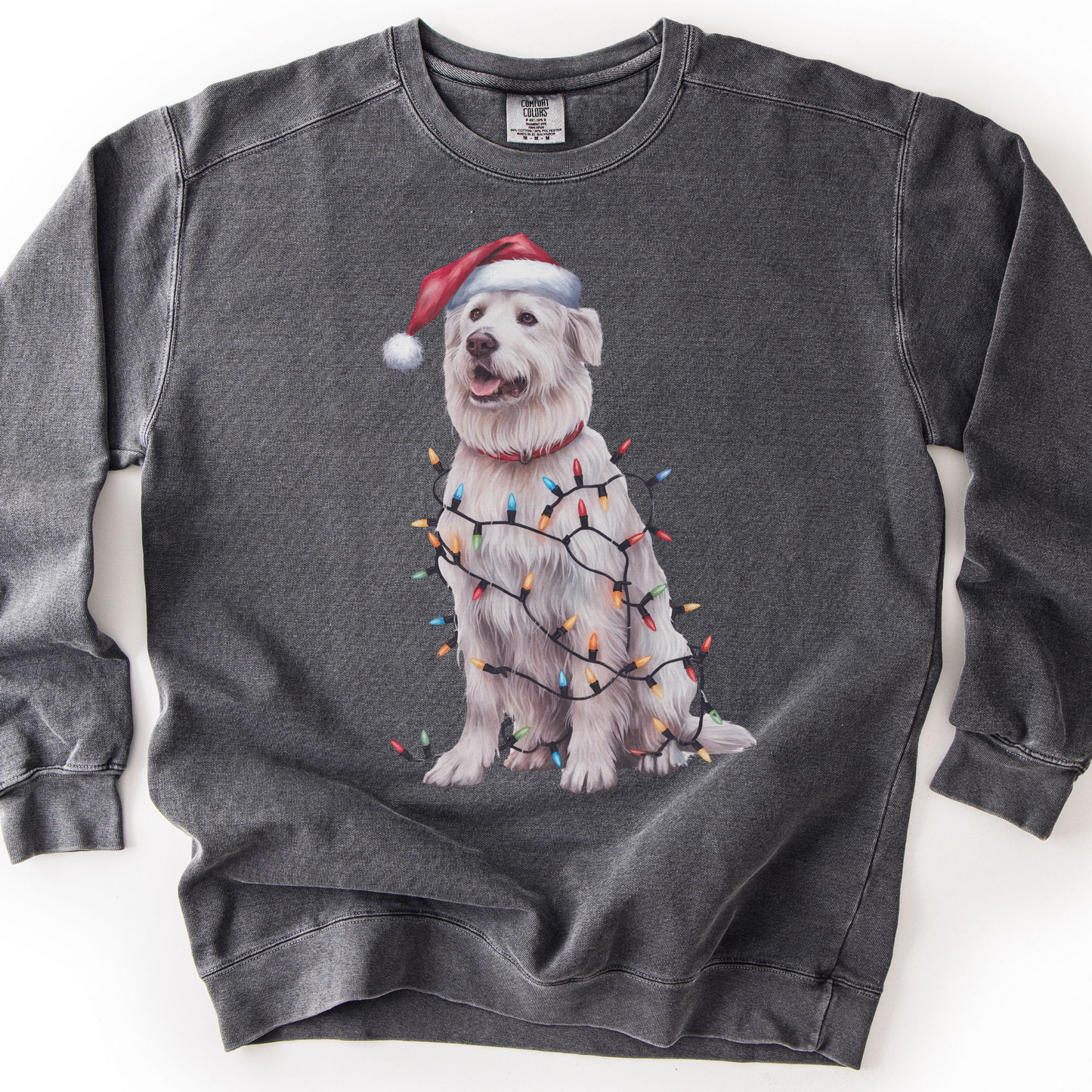 Kuvasz Christmas Lights Dog Sweatshirt
