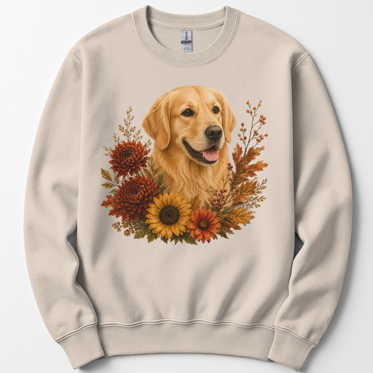 Golden Retriever Autumn Floral Sweatshirt