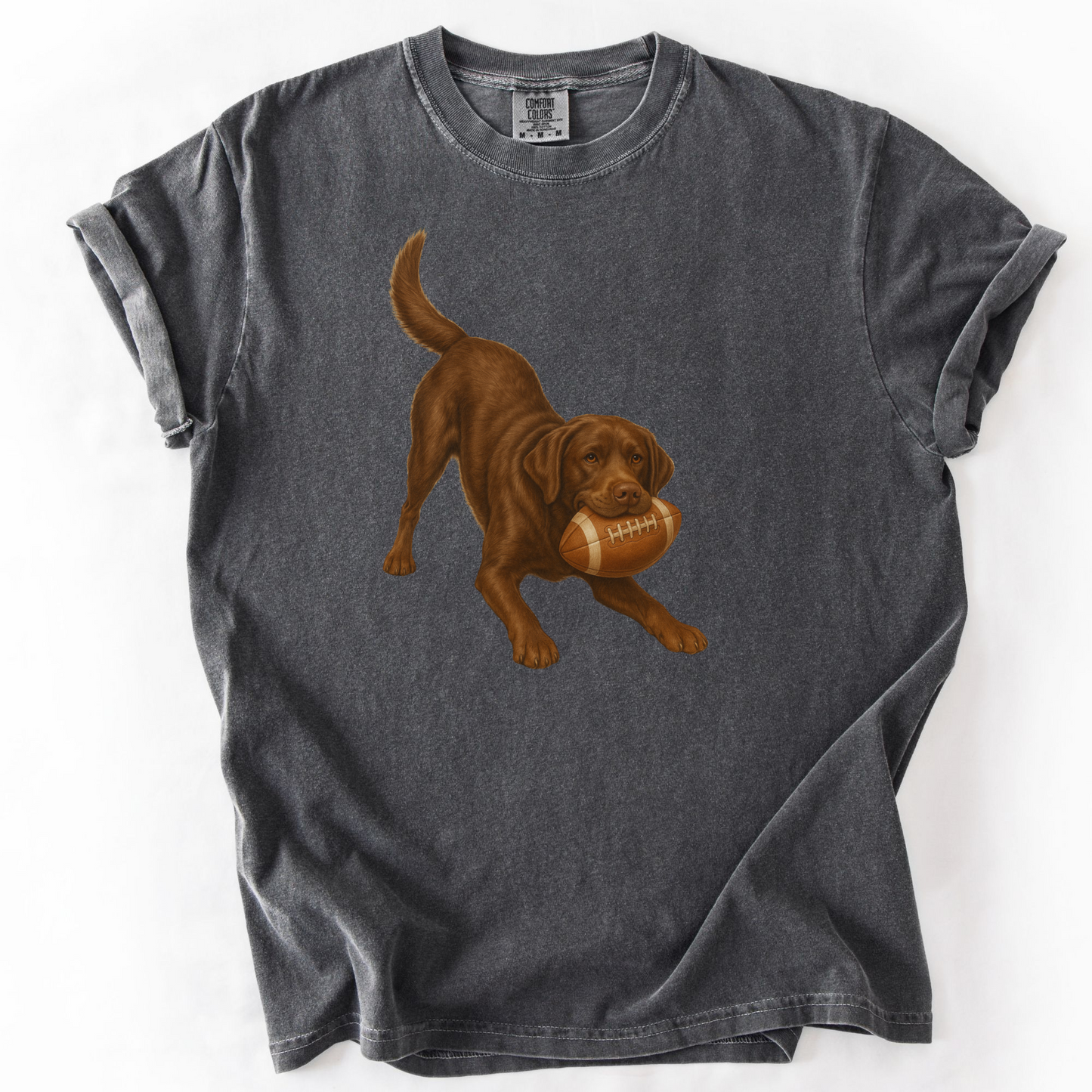 Chocolate Lab Football Shirt