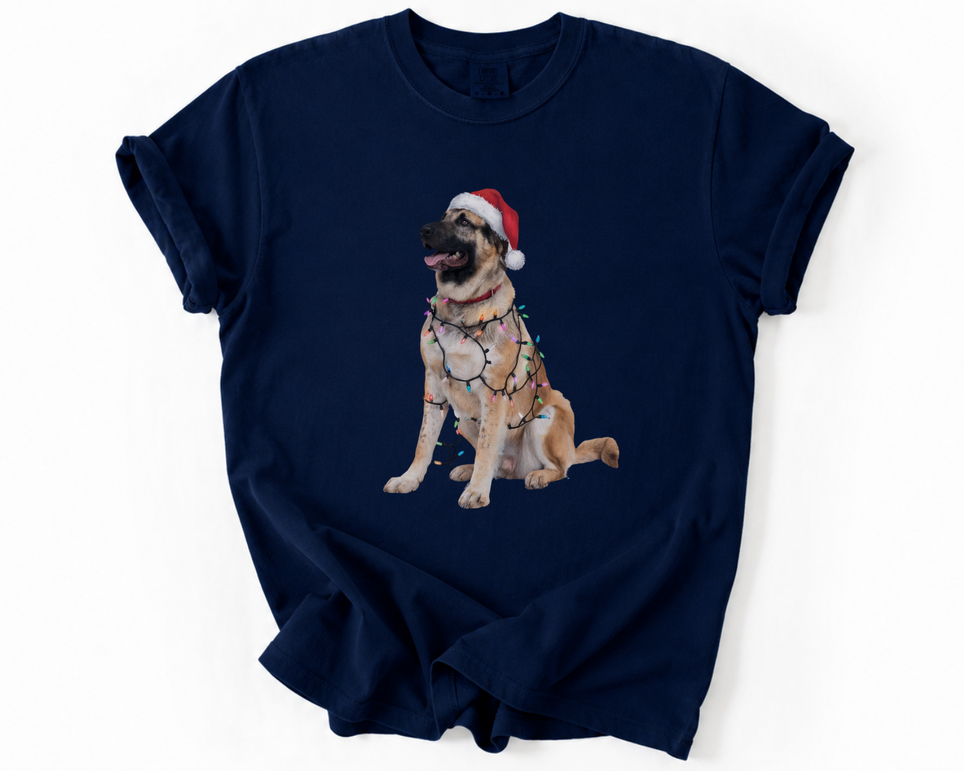 Anatolian Shepherd Christmas Lights Dog Shirt, Festive Anatolian Holiday Tee for Dog Lovers