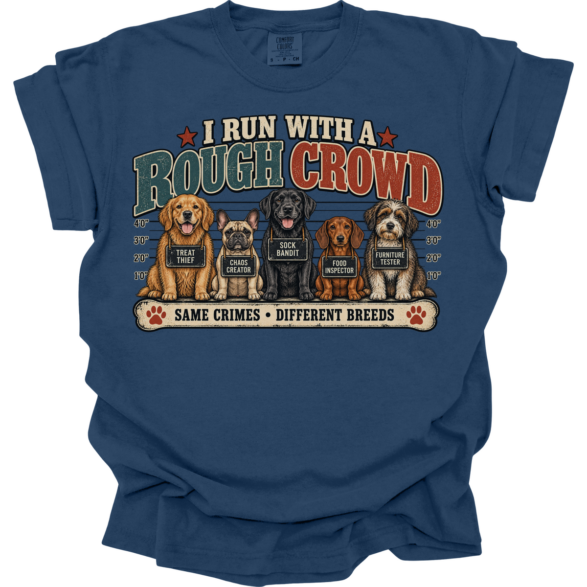 Dog Daycare Worker Shirt, I Run With a Rough Crowd, Funny Daycare Gift