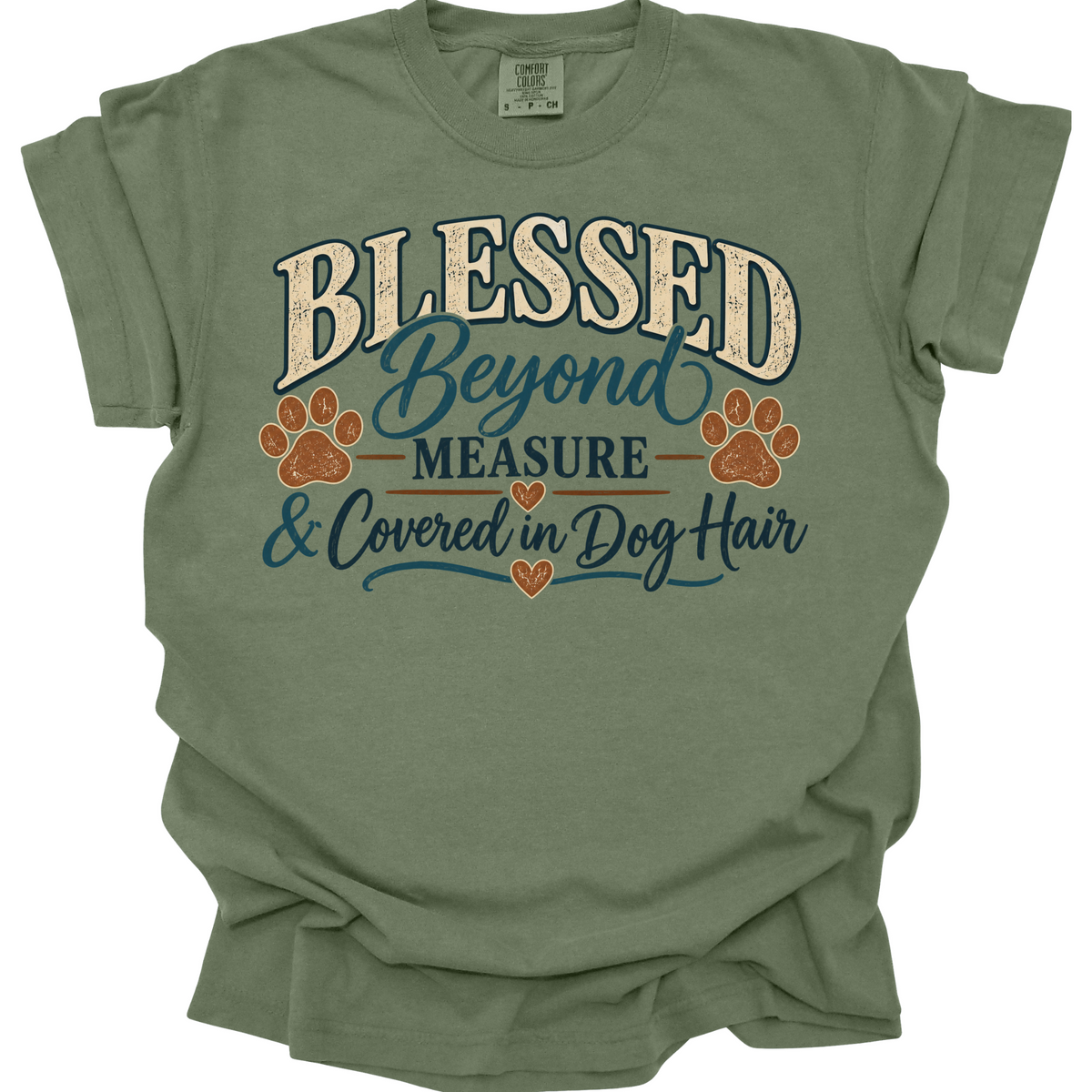 Blessed Beyond Measure Dog Hair Shirt, Christian Dog Mom Gift, Dog Lover Tee