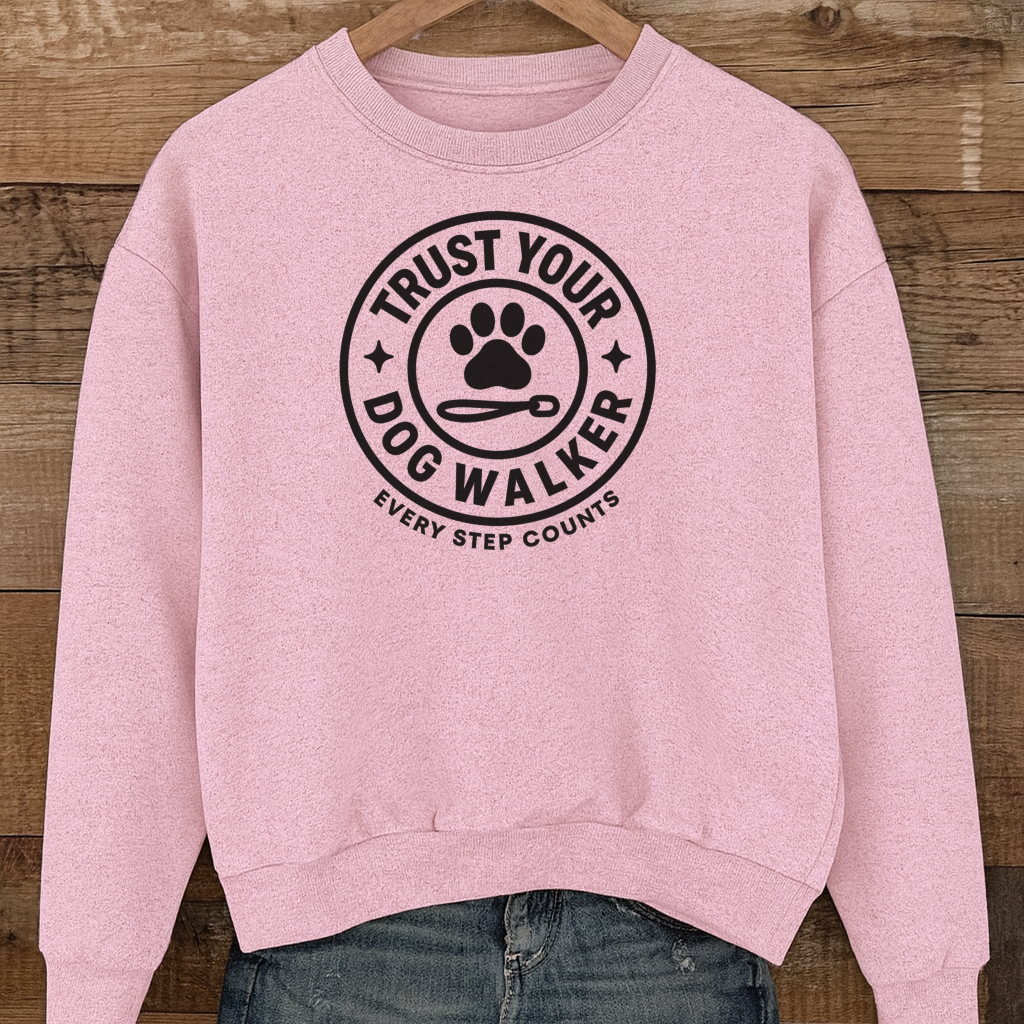 Dog Walker Hoodie, Pet Lover Sweatshirt, Cozy Funny Gift for Dog Walkers, Unisex Apparel, Step Counter Sweater