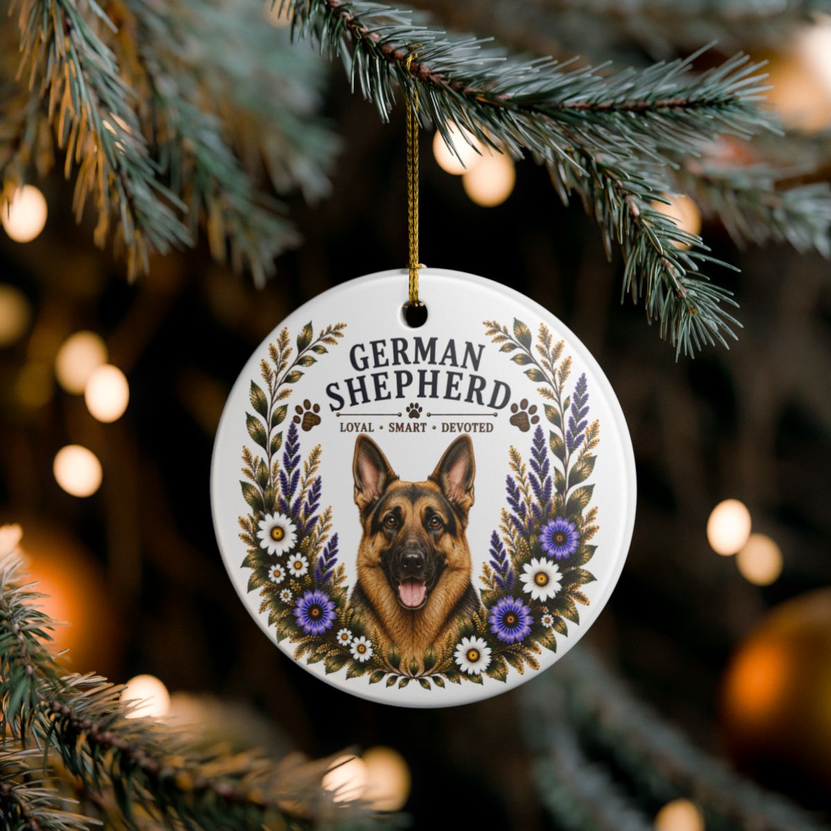 German Shepherd Ornament, German Shepherd Lover Gift, GSD Mom Gift, Dog Breed Keepsake