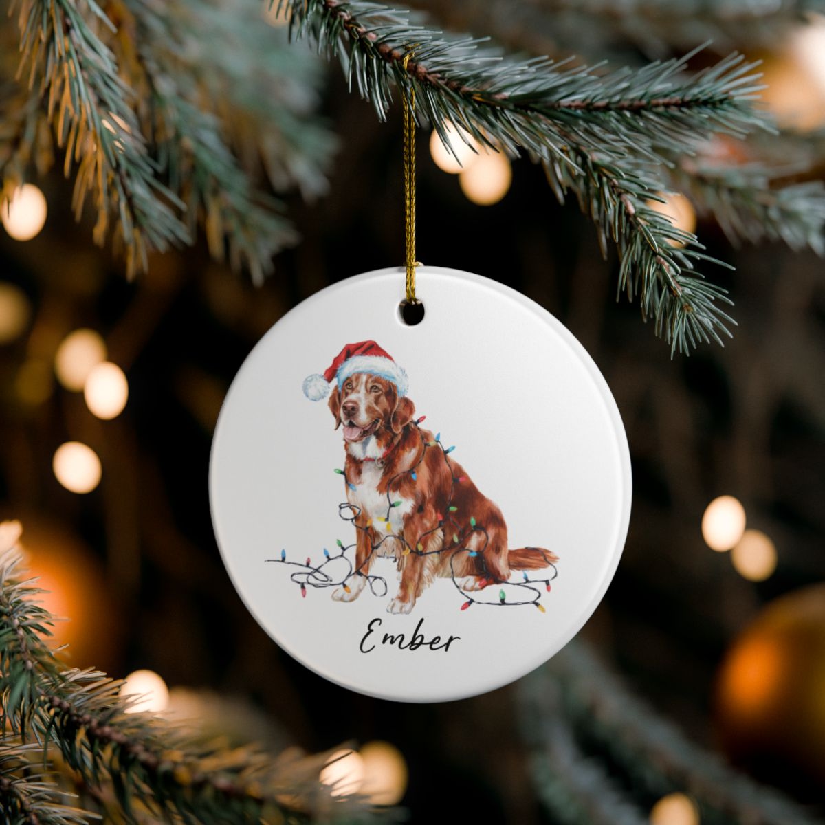 Nova Scotia Duck Tolling Retriever Ornament, Custom Dog Keepsake