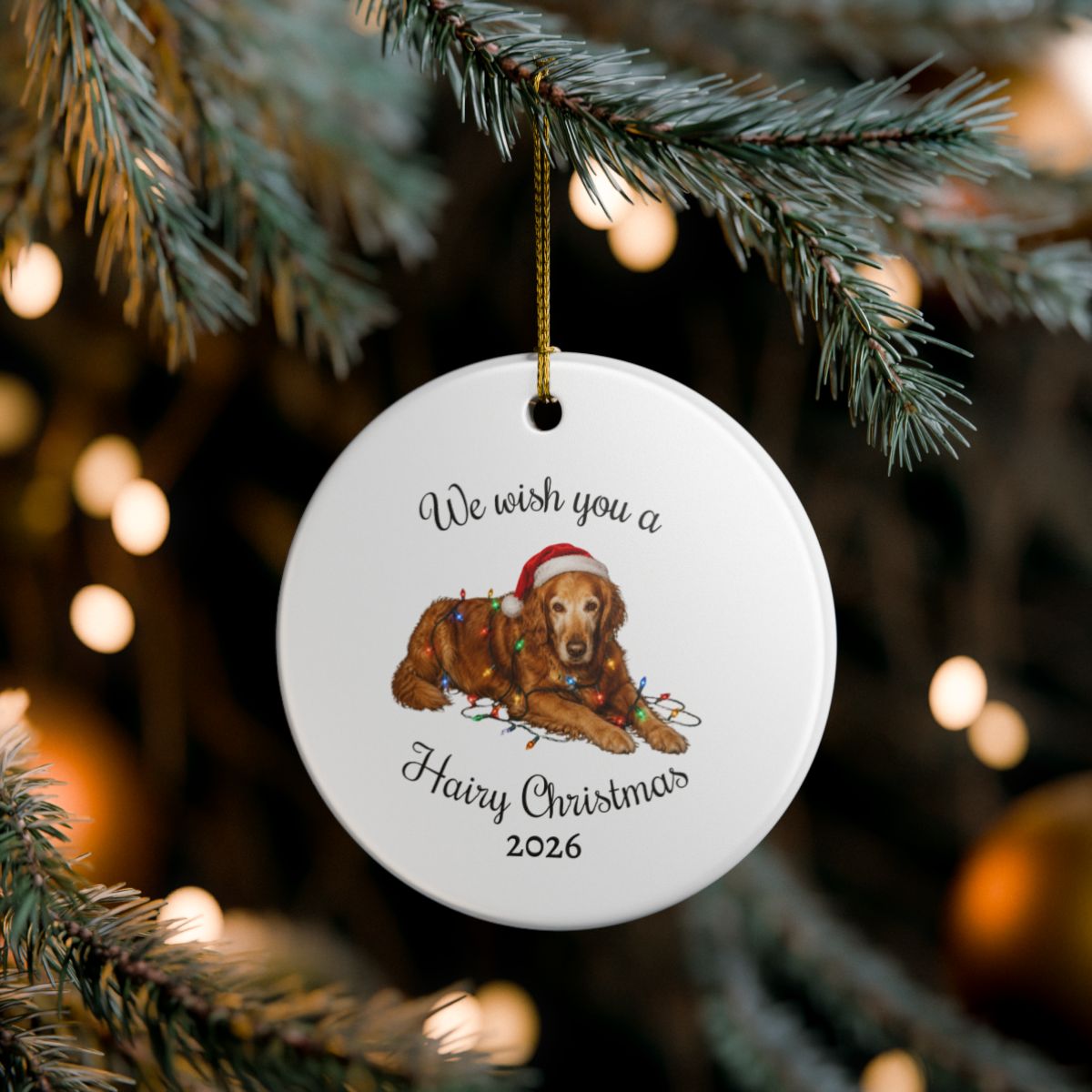 Personalized Dog Photo Christmas Ornament Custom Pet Holiday Keepsake Gift