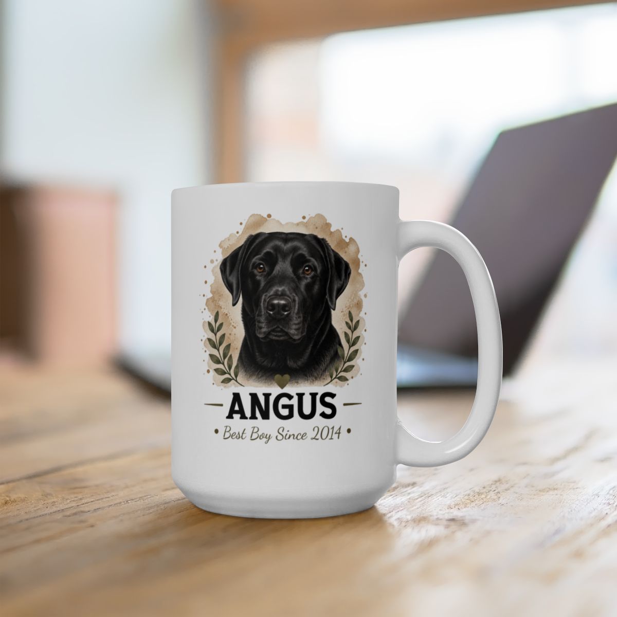 Personalized Labrador Mug, Custom Dog Portrait Mug, Lab Mom Gift, Dog Lover Gift