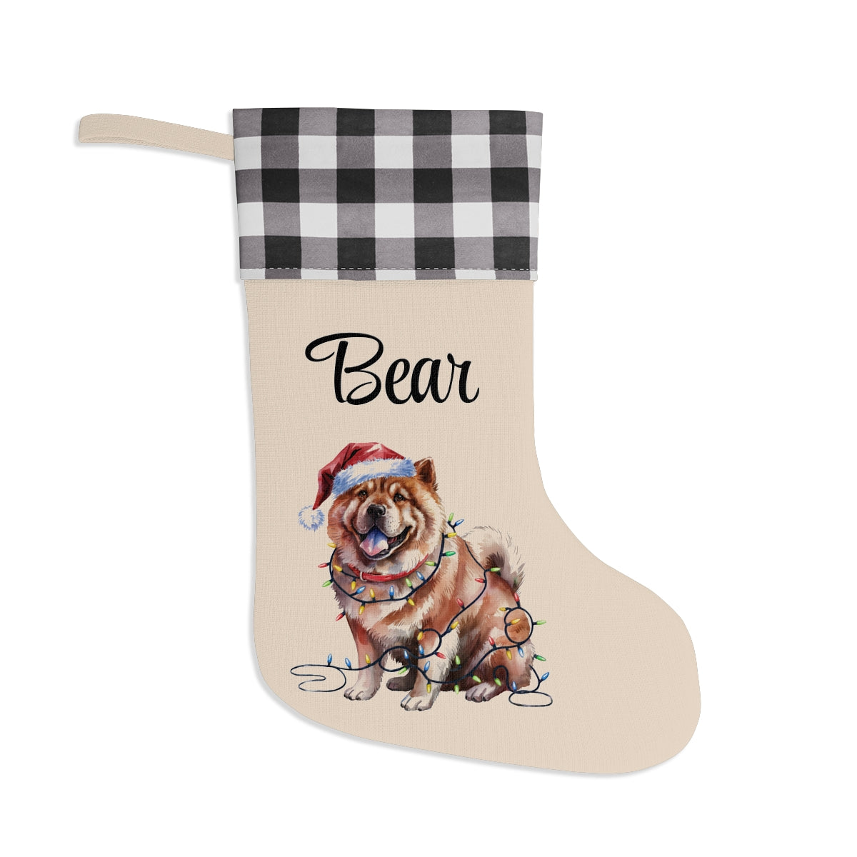 Personalized Chow Chow Christmas Stocking