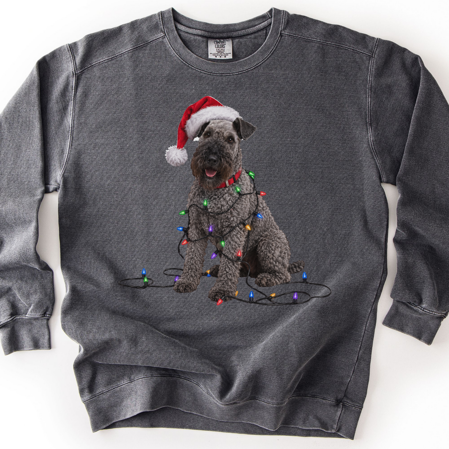 Kerry Blue Terrier Christmas Lights Sweatshirt