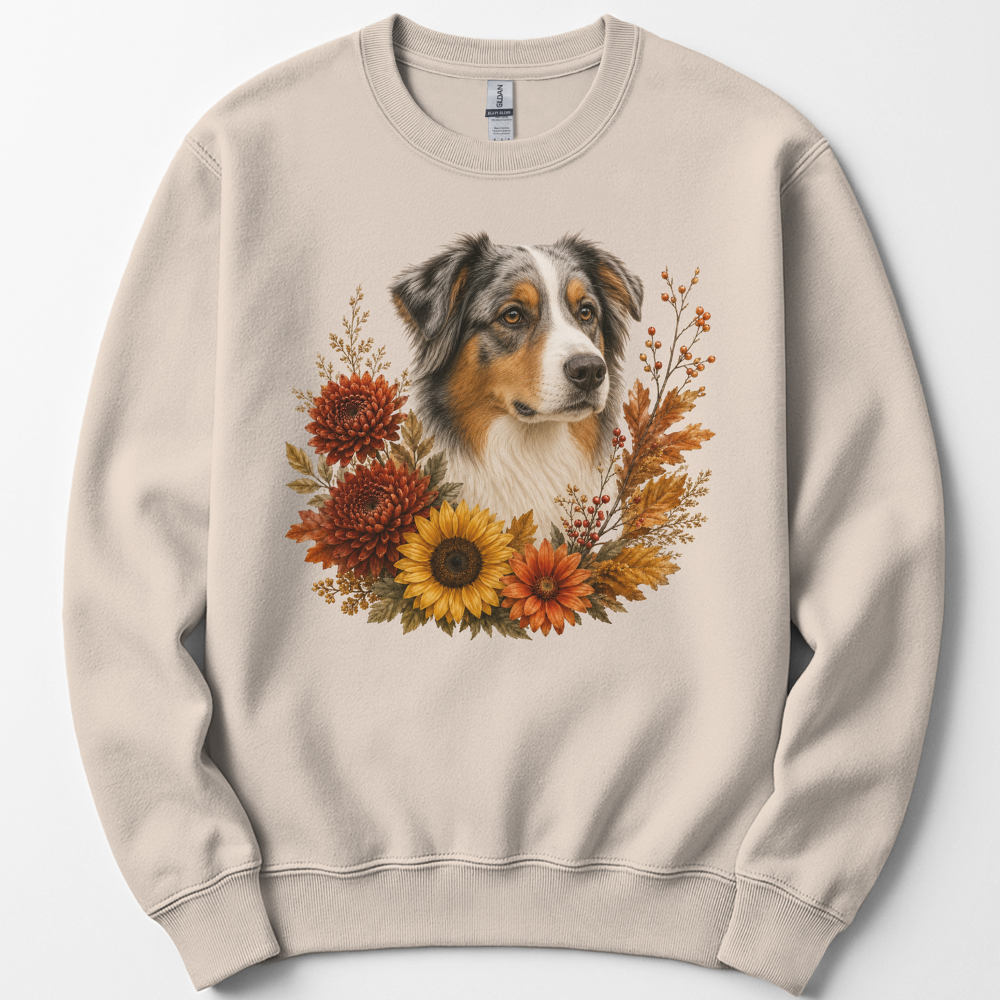 Australian Shepherd Autumn Floral Sweatshirt