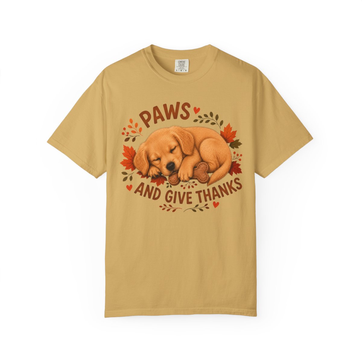 Golden Retriever Thanksgiving Shirt, Paws Give Thanks Tee, Fall Golden Retriever Lover Gift