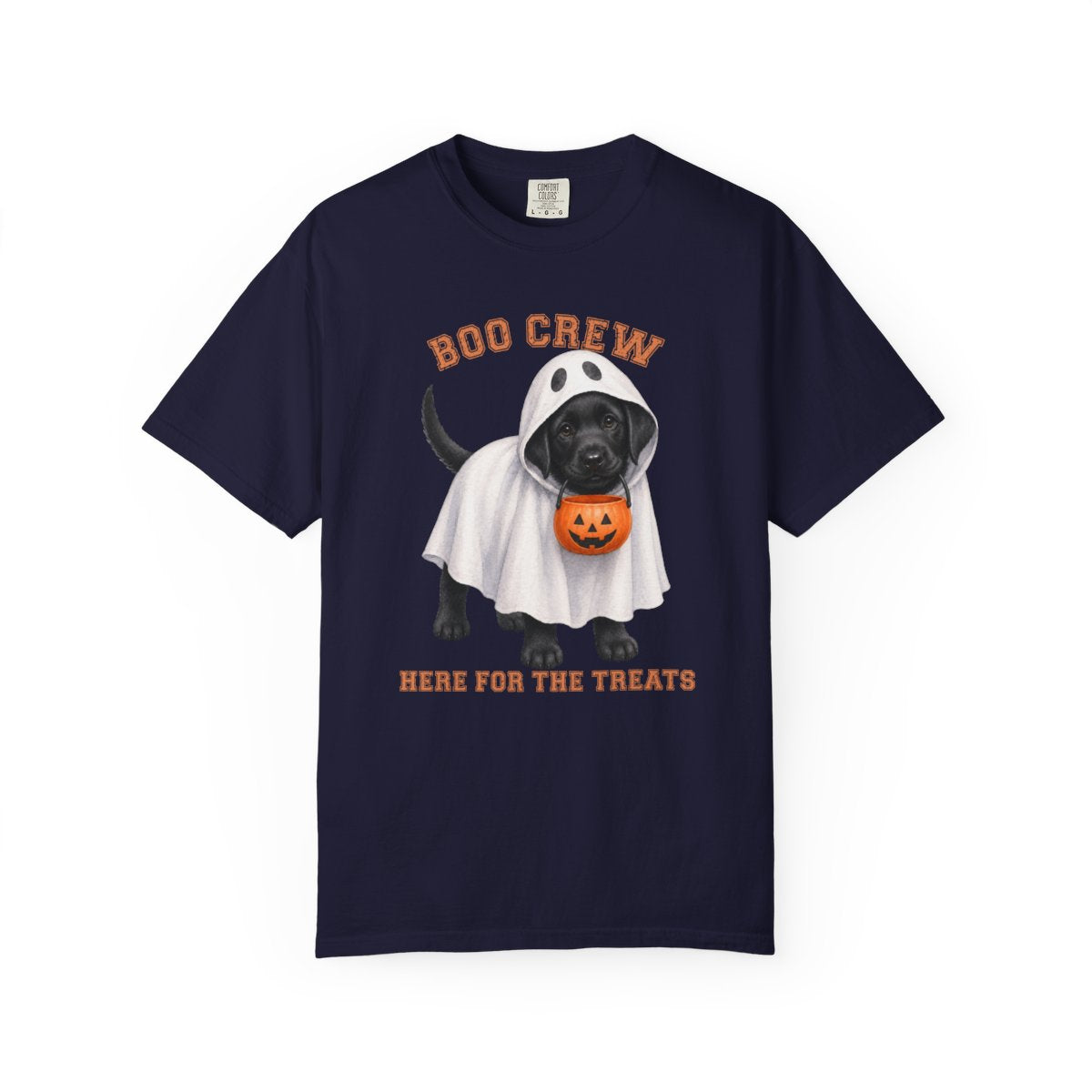 Black Lab Boo Crew Halloween Shirt, Here for the Treats Dog Mom Tee