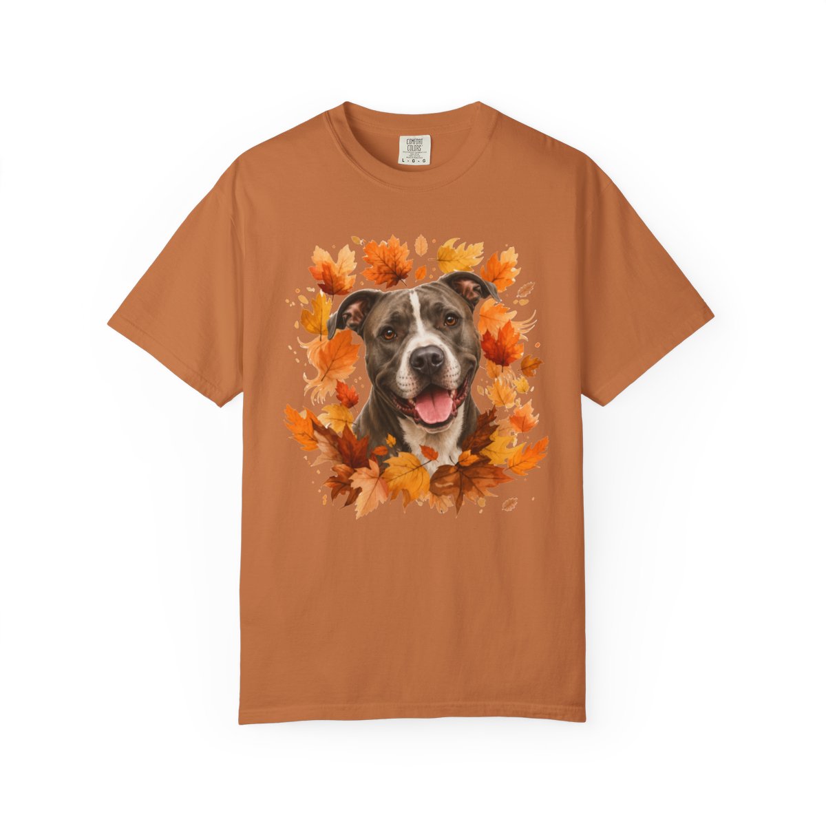 Pitbull Fall Shirt, Autumn Dog Mom Comfort Colors Tee