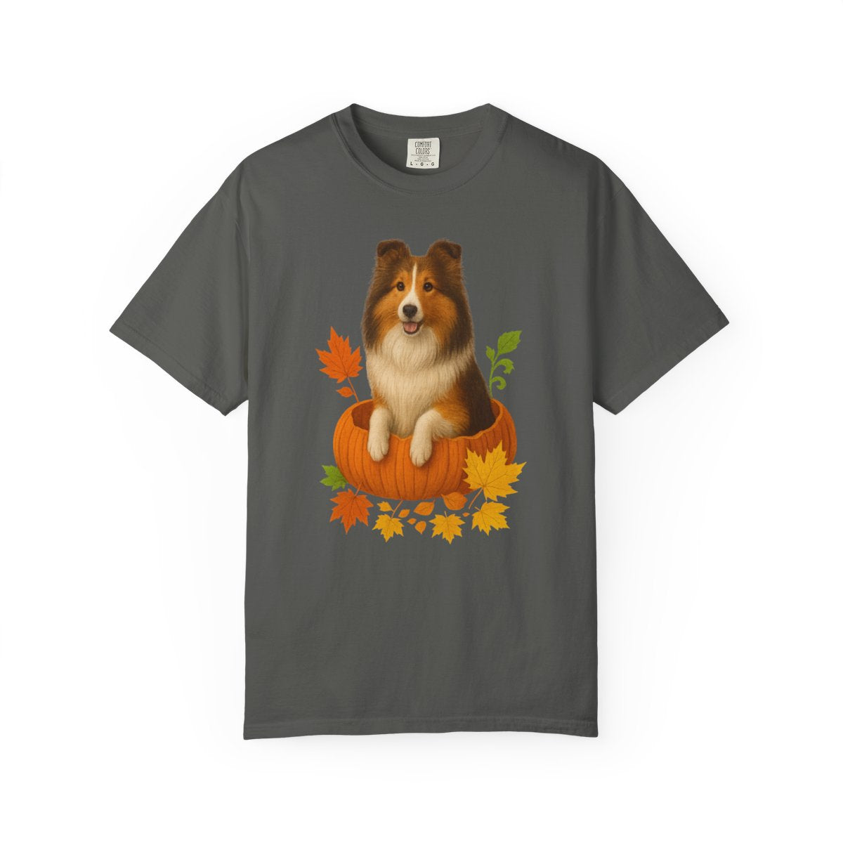 Shetland Sheepdog Pumpkin Shirt, Cute Fall Dog Lover T-Shirt for Sheltie Fans