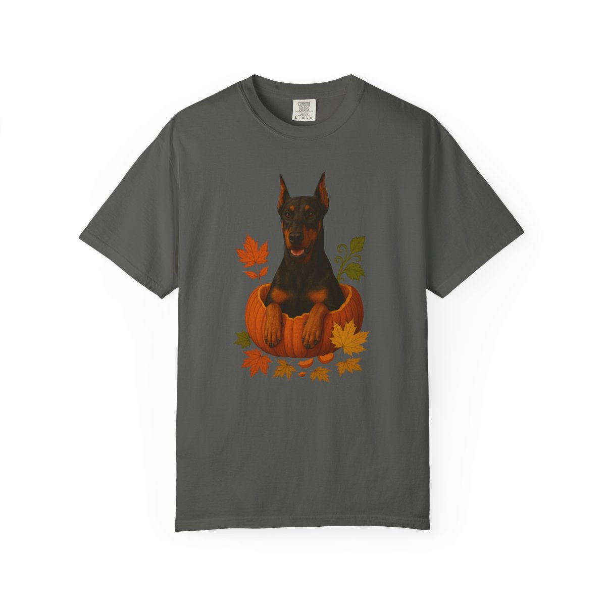 Doberman Pumpkin Fall T-Shirt, Cute Autumn Dog Lover Tee & Thanksgiving Gift