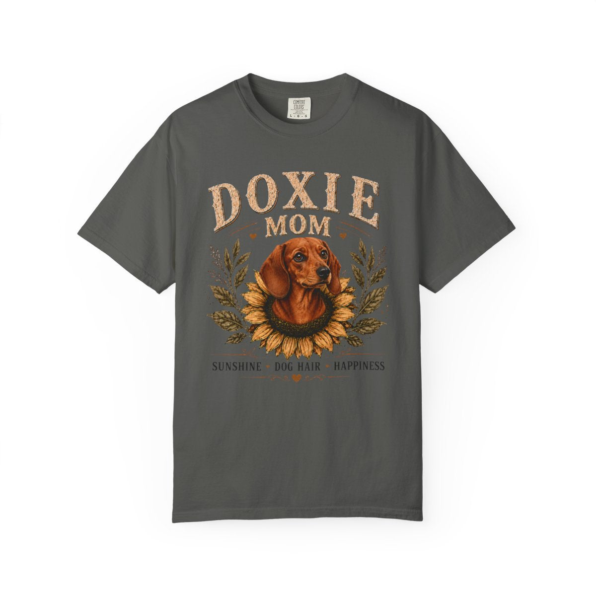 Red Dachshund Mom Shirt, Doxie Sunflower Tee, Vintage Wiener Dog Lover Gift