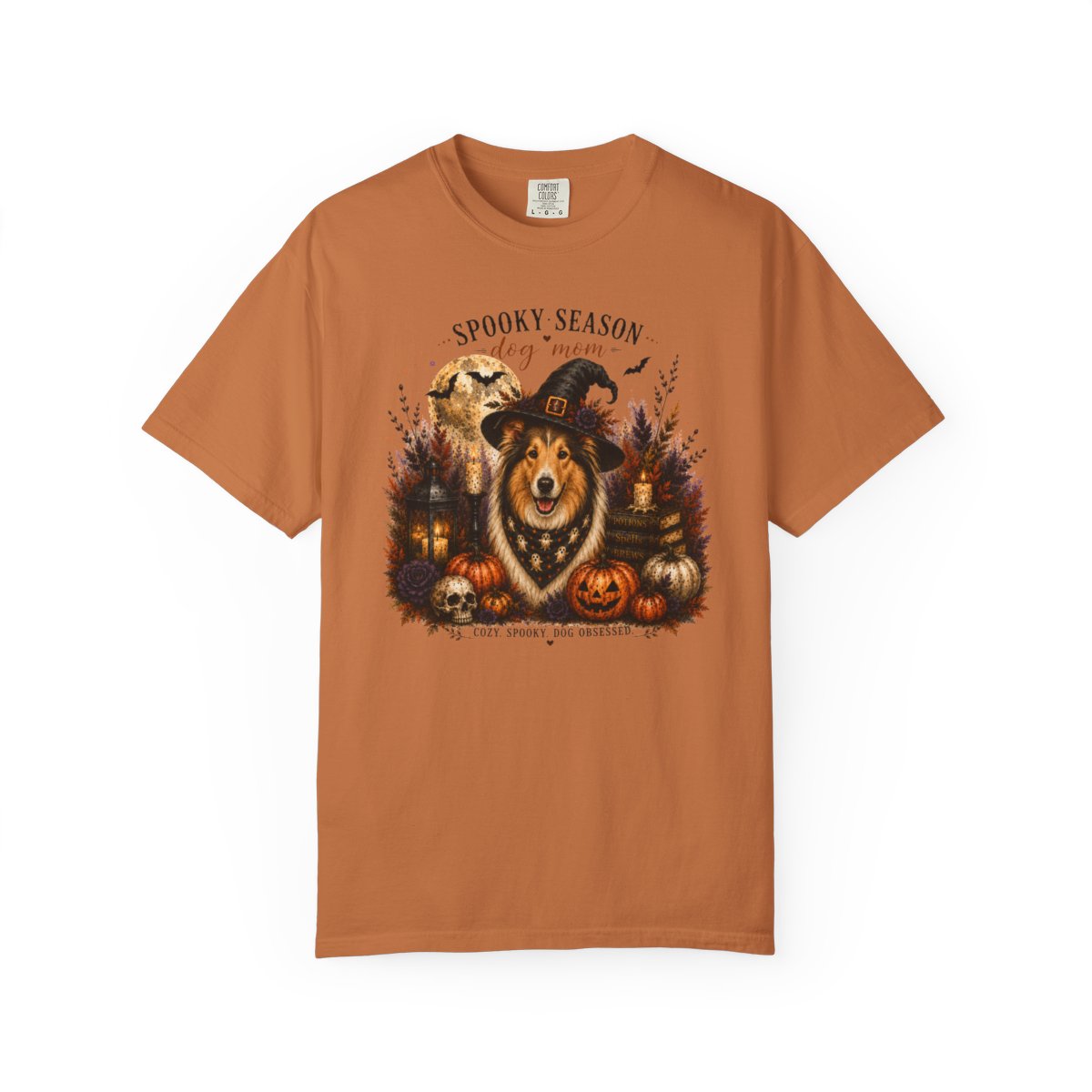 Collie Spooky Season Dog Mom Halloween Shirt