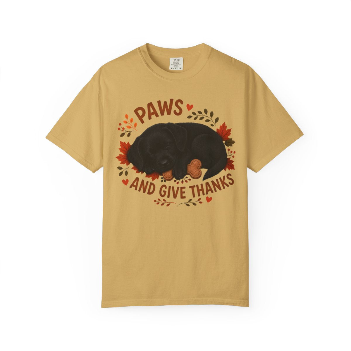 Black Lab Thanksgiving Shirt, Paws Give Thanks Tee, Fall Labrador Retriever Lover Gift