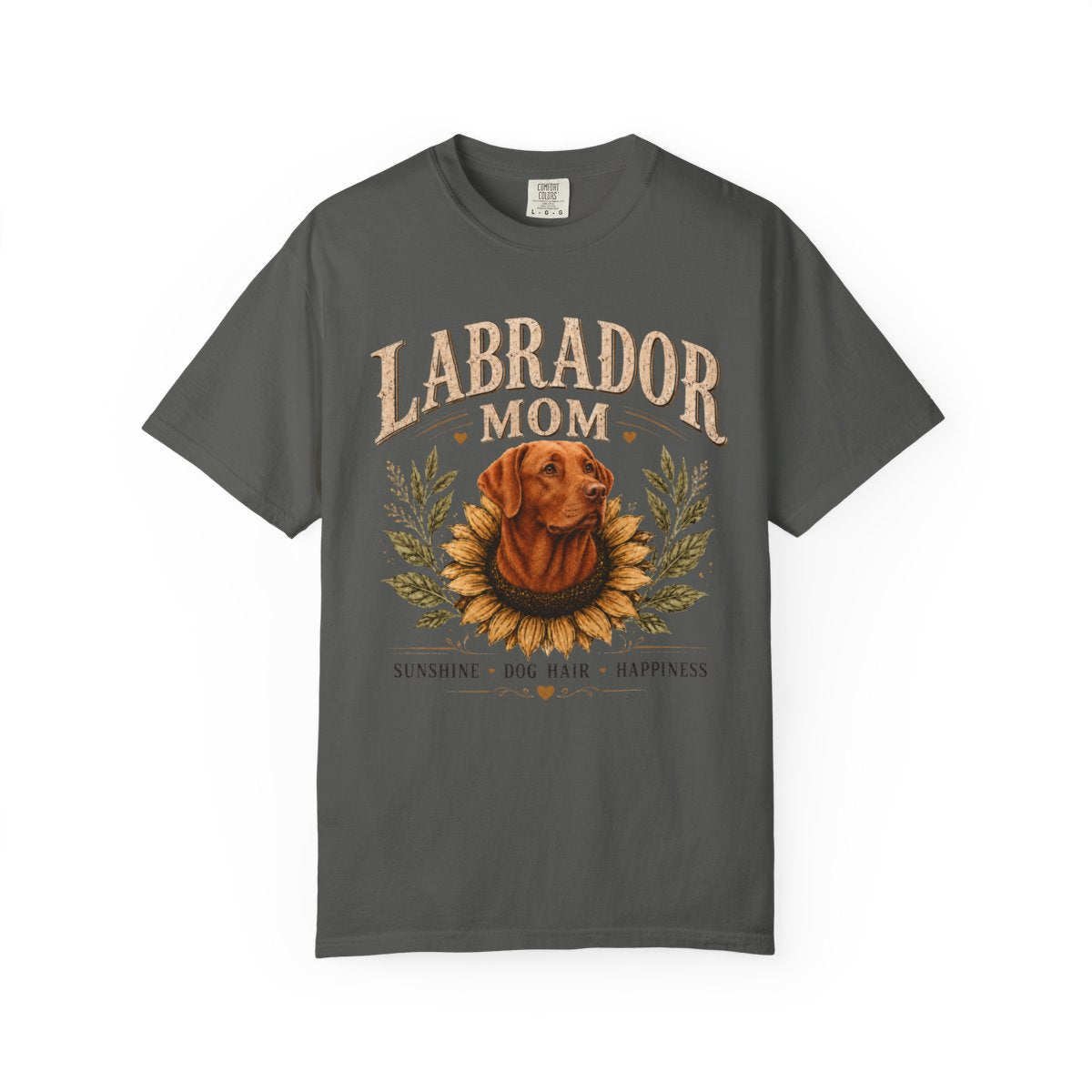 Fox Red Lab Mom Shirt, Labrador Retriever Sunflower Tee, Vintage Dog Lover Gift