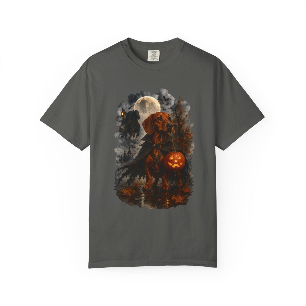 Red Dachshund Headless Horseman Inspired Halloween Comfort Colors Shirt