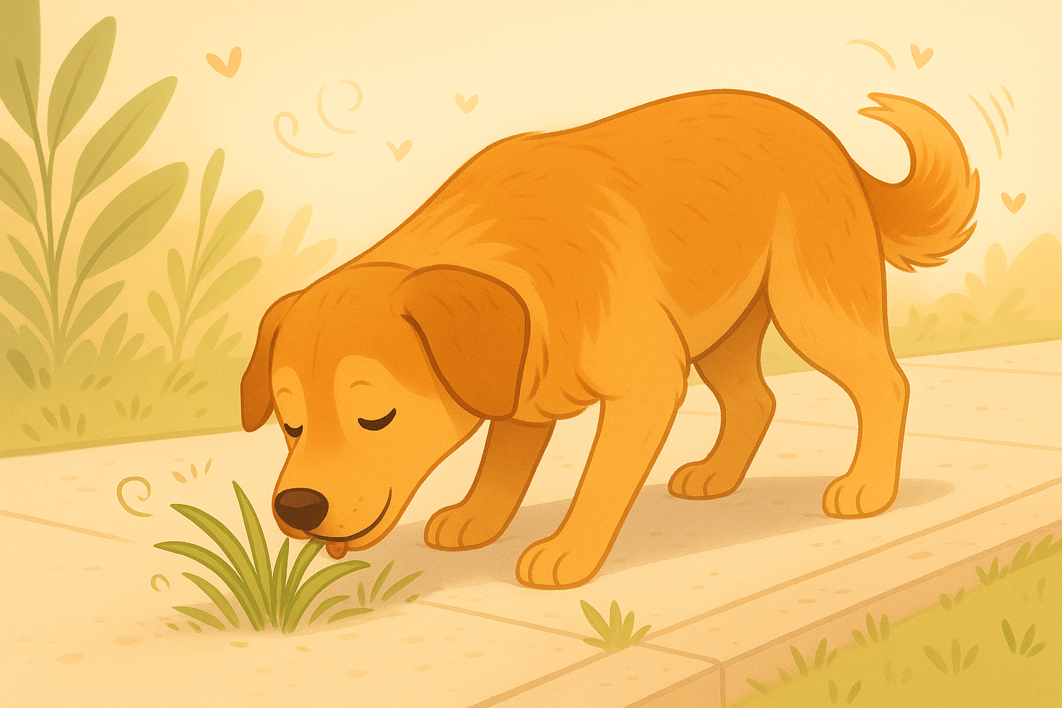 Why do dogs eat grass?