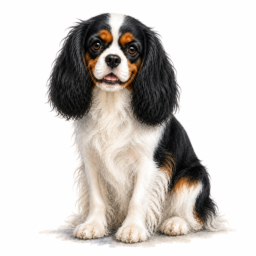 Tri-Color Cavalier King Charles Spaniel Gifts & Custom Dog Keepsakes