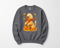 Load image into Gallery viewer, Poodle Autumn Shirt, Cozy Poodle Sweatshirt, Fall Dog Lover Apparel, Poodle Leaves Gift, Cute Dog Clothing, Autumn Vibes Sweatshirt
