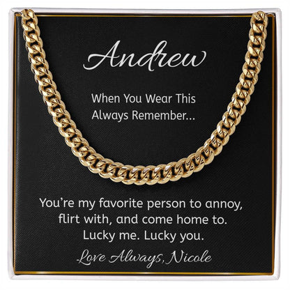 Funny Personalized Message Card Necklace – Flirty Couple Gift