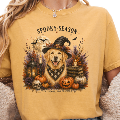 Golden Retriever Spooky Season Dog Mom Halloween Shirt