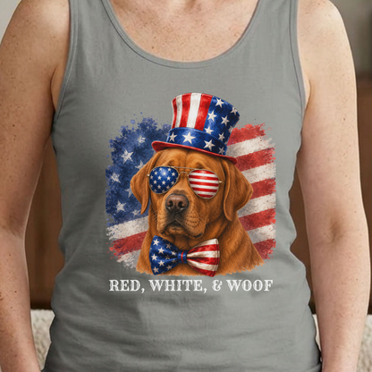 Patriotic Fox Red Lab Tank Top
