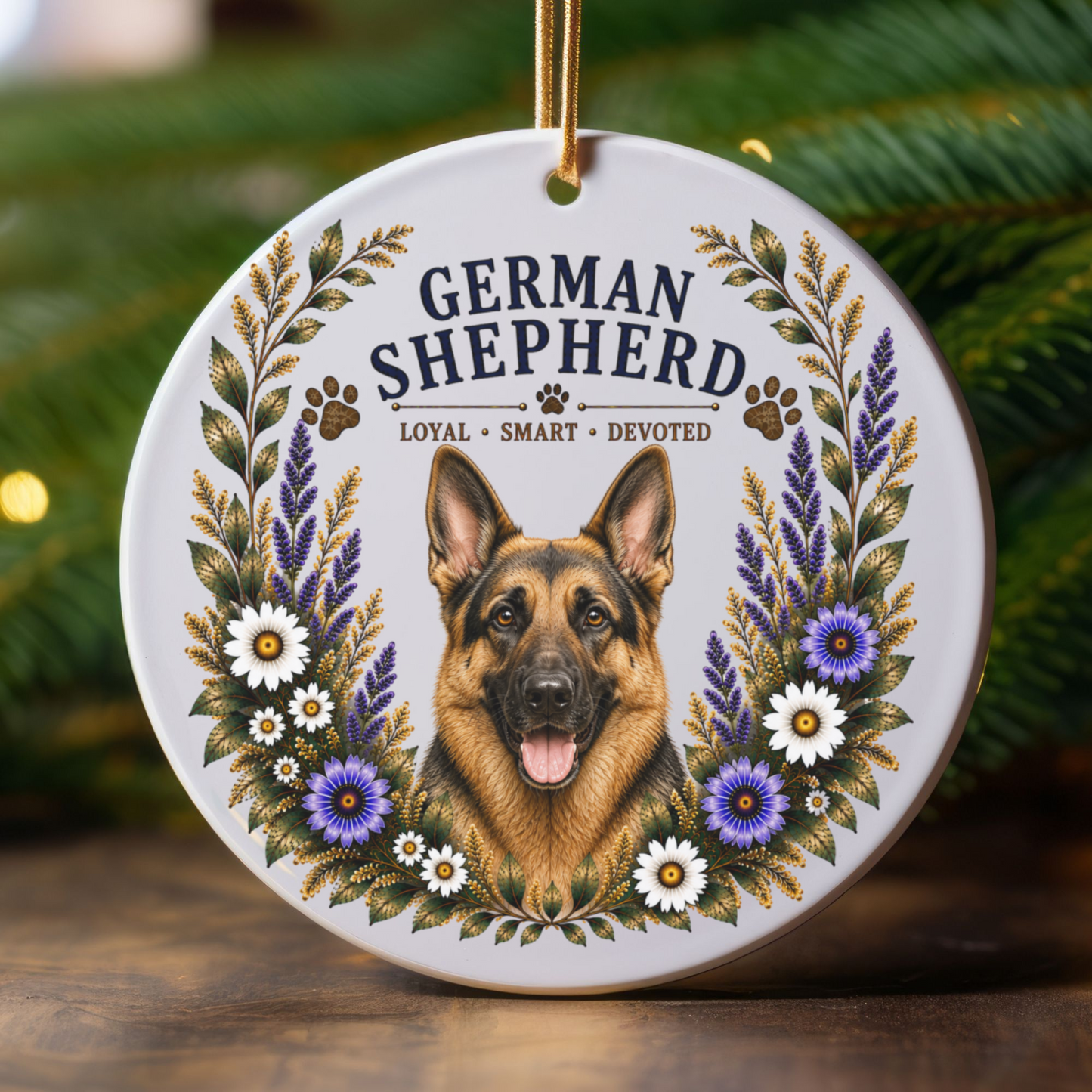 German Shepherd Ornament, German Shepherd Lover Gift, GSD Mom Gift, Dog Breed Keepsake