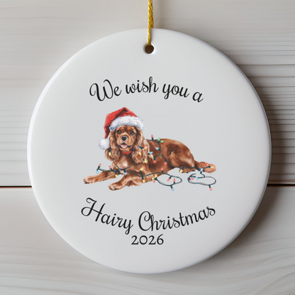 Ruby Cavalier King Charles Spaniel Ornament, Funny Dog Lover Gift, Pet Holiday