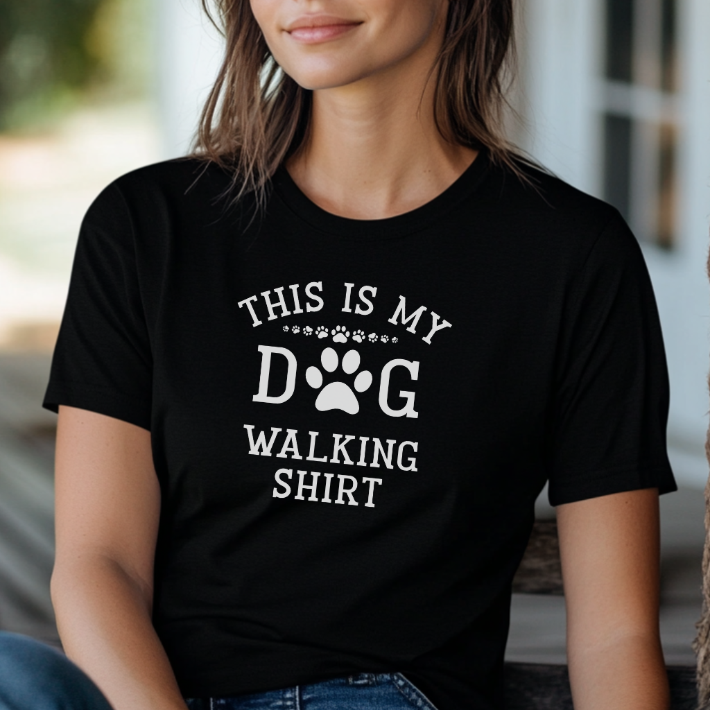 This Is My Dog Walking Shirt – Funny Paw Print T-Shirt for Dog Lovers & Pet Parents