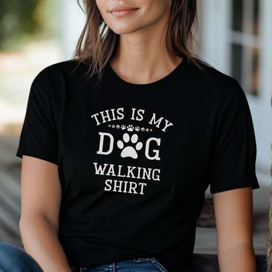 This Is My Dog Walking Shirt – Funny Paw Print T-Shirt for Dog Lovers & Pet Parents