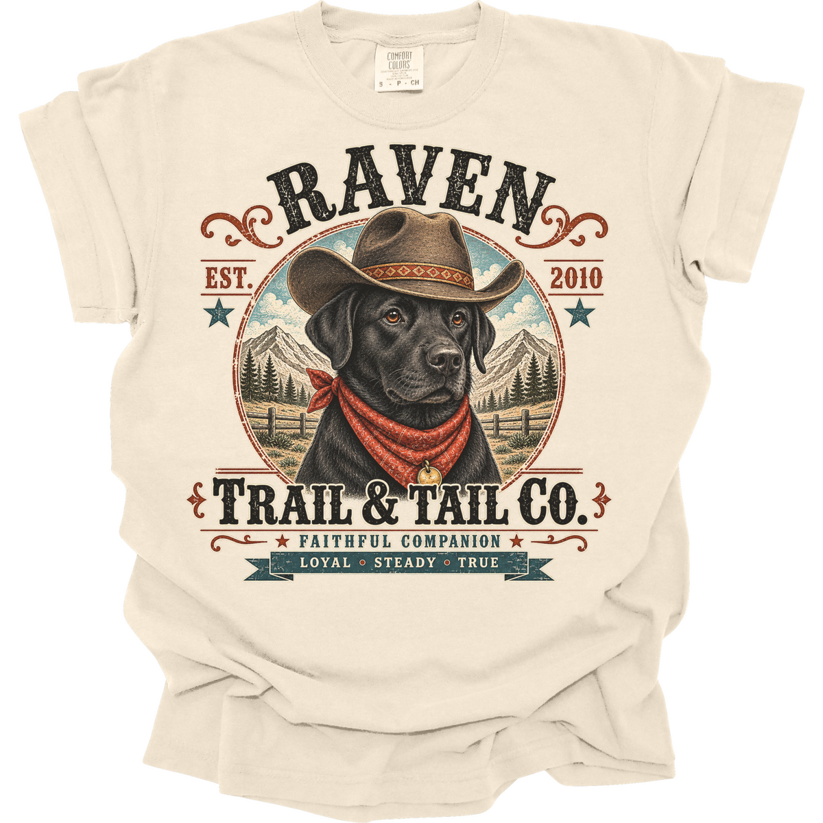 Personalized Dog Shirt, Custom Pet Portrait Western Cowboy Dog Tee, Dog Lover Gift